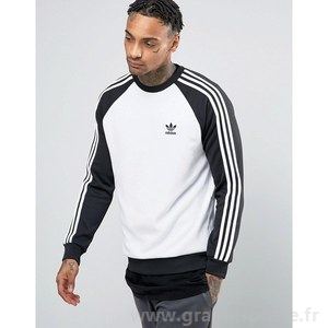 sweat adidas blanc homme